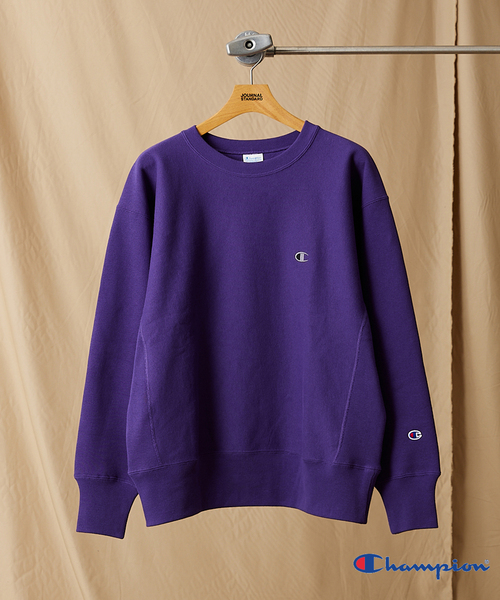 Champion(チャンピオン)の「【Champion/チャンピオン×JS】別注 リバースウィーブクルーネックスウェット(スウェット・メンズ・ブラック/ベージュ/パープル/グレー/レッド/グリーン/アイボリー・MEDIUM/LARGE/X-LARGE)」の6枚目の写真
