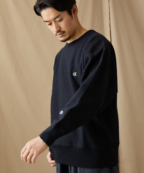 Champion(チャンピオン)の「【Champion/チャンピオン×JS】別注 リバースウィーブクルーネックスウェット(スウェット・メンズ・ブラック/ベージュ/パープル/グレー/レッド/グリーン/アイボリー・MEDIUM/LARGE/X-LARGE)」の21枚目の写真