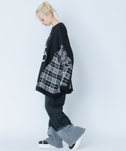 Candy Stripper（キャンディストリッパー）の「ANARCHY BEAR SWEAT トップス（スウェット・レディース・ヘザーグレー/ブラック/グリーン・2）」の8枚目の写真