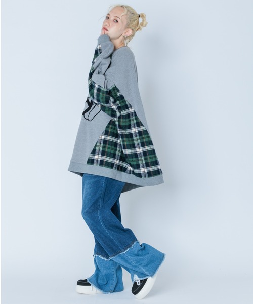 Candy Stripper（キャンディストリッパー）の「ANARCHY BEAR SWEAT トップス（スウェット・レディース・ヘザーグレー/ブラック/グリーン・2）」の16枚目の写真