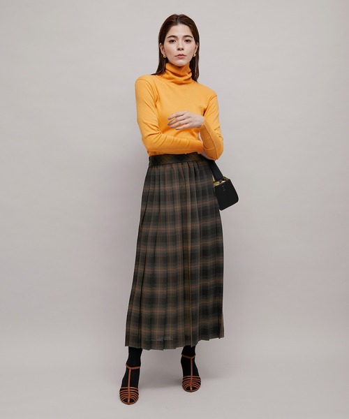 ROPE'（ロペ）の「ウールビエラチェックワンウェイプリーツスカート（スカート・レディース・ブラック/グリーン・36/38）」の19枚目の写真