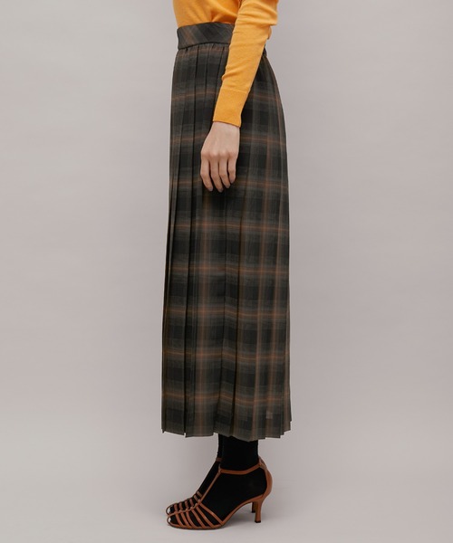 ROPE'（ロペ）の「ウールビエラチェックワンウェイプリーツスカート（スカート・レディース・ブラック/グリーン・36/38）」の17枚目の写真