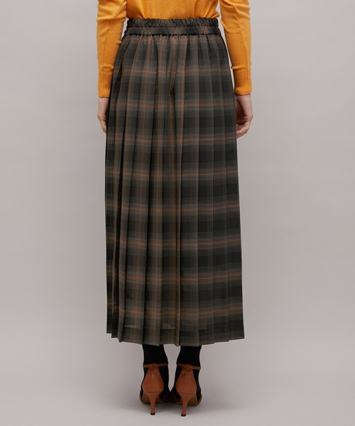 ROPE'（ロペ）の「ウールビエラチェックワンウェイプリーツスカート（スカート・レディース・ブラック/グリーン・36/38）」の12枚目の写真