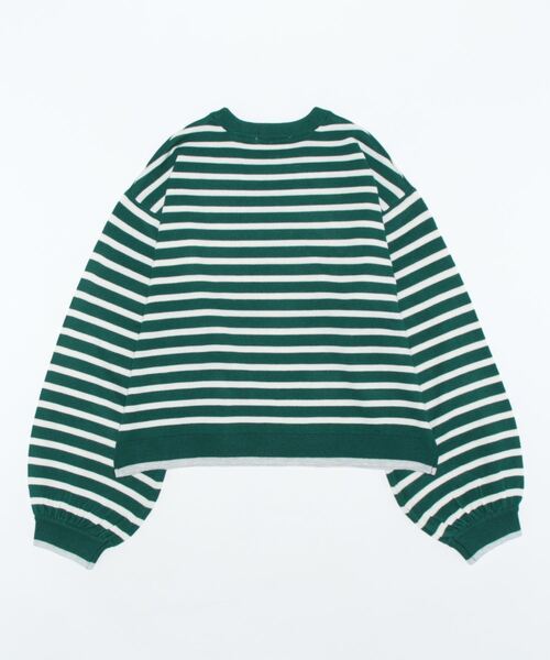 e.r.g*（イーアールジー）の「プレーンボーダーニット（ニット/セーター・レディース・オフホワイト/グリーン/ブラウン/イエロー・M）」の5枚目の写真