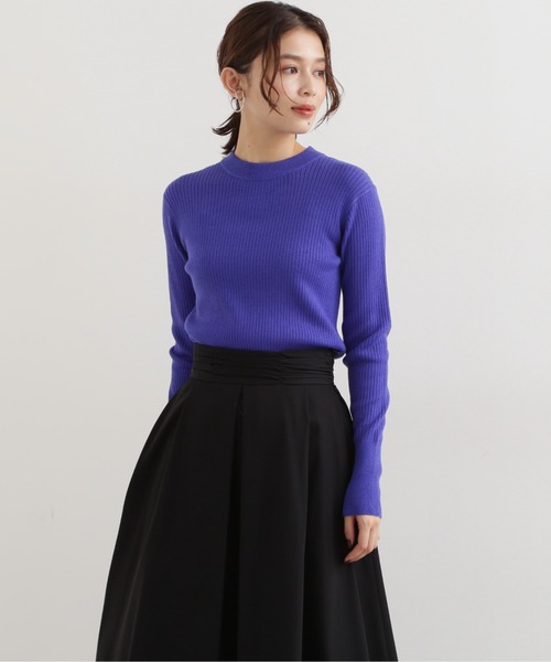 NATURAL BEAUTY BASIC(ナチュラルビューティーベーシック)の「ピーチタックスカート(スカート・レディース・イエロー/ブラック/ダークブラウン/パープル・X-SMALL/SMALL/MEDIUM)」の5枚目の写真