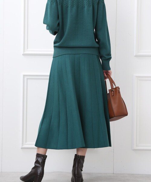 DRESKIP(ドレスキップ)の「◆【洗える/セットアップ可】上品もちもちジャカード フレアスカート(スカート・レディース・オレンジ/グリーン/ベージュ系その他2/ブラック系3/ブラック系4・02/03/04)」の6枚目の写真