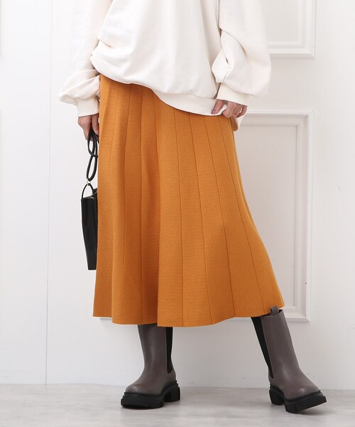 DRESKIP(ドレスキップ)の「◆【洗える/セットアップ可】上品もちもちジャカード フレアスカート(スカート・レディース・オレンジ/グリーン/ベージュ系その他2/ブラック系3/ブラック系4・02/03/04)」の11枚目の写真