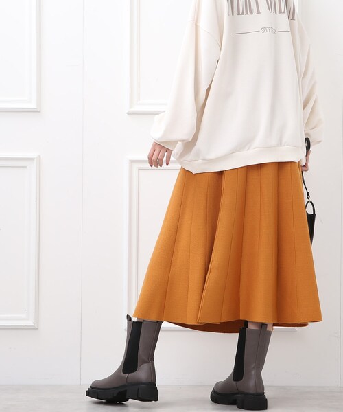 DRESKIP(ドレスキップ)の「◆【洗える/セットアップ可】上品もちもちジャカード フレアスカート(スカート・レディース・オレンジ/グリーン/ベージュ系その他2/ブラック系3/ブラック系4・02/03/04)」の13枚目の写真