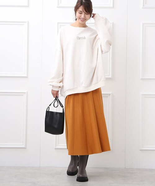 DRESKIP(ドレスキップ)の「◆【洗える/セットアップ可】上品もちもちジャカード フレアスカート(スカート・レディース・オレンジ/グリーン/ベージュ系その他2/ブラック系3/ブラック系4・02/03/04)」の14枚目の写真