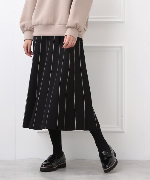 DRESKIP(ドレスキップ)の「◆【洗える/セットアップ可】上品もちもちジャカード フレアスカート(スカート・レディース・オレンジ/グリーン/ベージュ系その他2/ブラック系3/ブラック系4・02/03/04)」の18枚目の写真