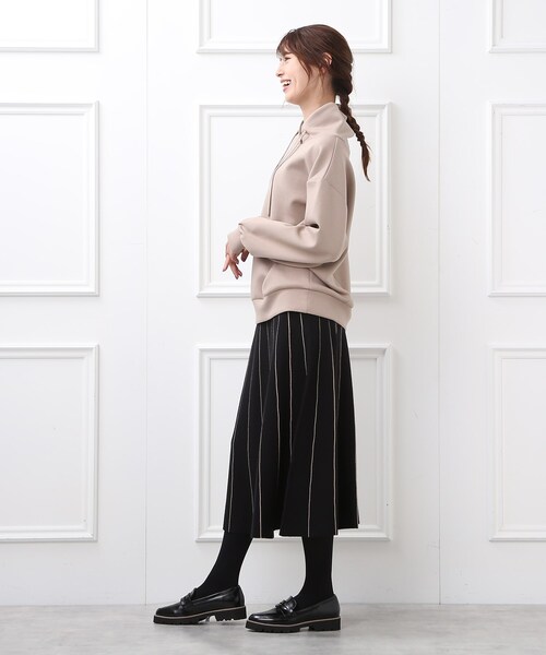 DRESKIP(ドレスキップ)の「◆【洗える/セットアップ可】上品もちもちジャカード フレアスカート(スカート・レディース・オレンジ/グリーン/ベージュ系その他2/ブラック系3/ブラック系4・02/03/04)」の22枚目の写真