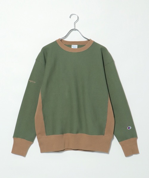 Champion(チャンピオン)の「Champion チャンピオン REVERSEWEAVE クルースウェット(スウェット・レディース・ダークグリーン/ライトグレー/ブルー系その他・M/L)」の1枚目の写真