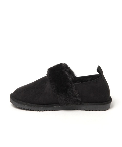 niko and...（ニコアンド）の「オリジナルフェイクムートンシューズ（スリッポン・レディース・ブラック/ブルー/ベージュ・MEDIUM/LARGE）」の6枚目の写真