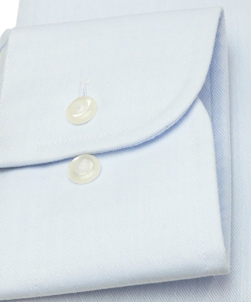 TOKYO SHIRTS（トウキョウシャツ）の「形態安定ノーアイロン ワイド 長袖ビジネスワイシャツ（ビジネスシャツ・メンズ・ライトブルー・首回り39cm-裄丈88cm/首回り42cm-裄丈90cm/首回り45cm-裄丈82cm/首回り45cm-裄丈86cm/首回り45cm-裄丈90cm/首回り47cm-裄丈86cm/首回り47cm-裄丈90cm/首回り43cm-裄丈90cm）」の3枚目の写真