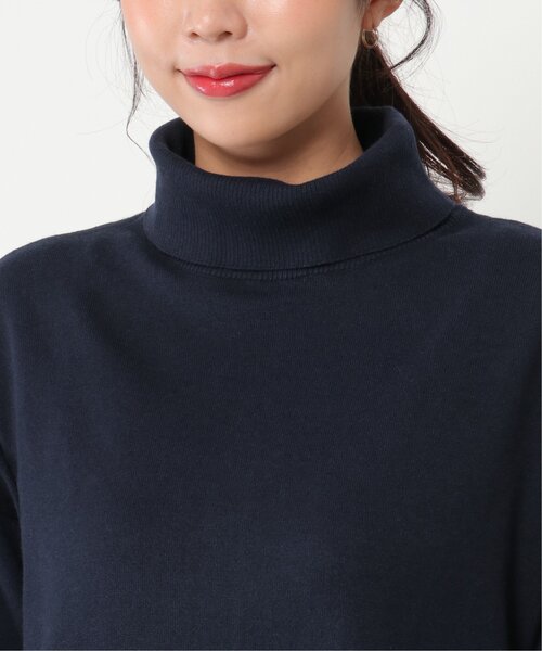 IKKA LOUNGE(イッカラウンジ)の「タートルニットスリットワンピース(ワンピース・レディース・ネイビー/モカ・L/M)」の8枚目の写真