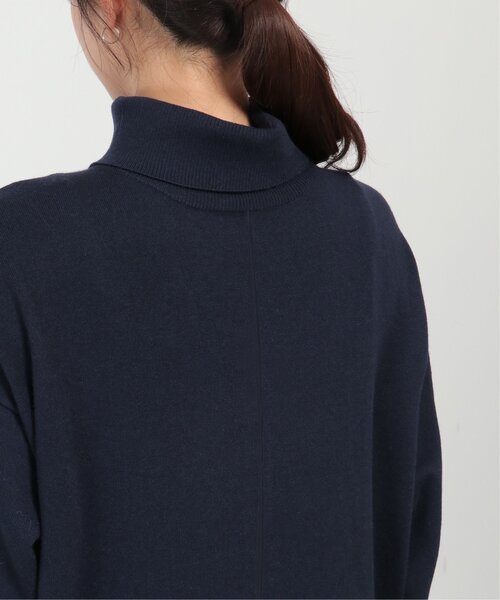 IKKA LOUNGE(イッカラウンジ)の「タートルニットスリットワンピース(ワンピース・レディース・ネイビー/モカ・L/M)」の7枚目の写真