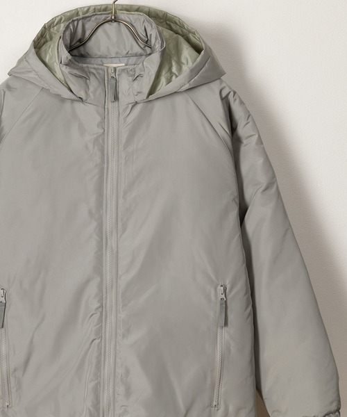 SlashDate（スラッシュデイト）の「中綿スタンドミリタリージャケット/ビッグシルエット（ミリタリージャケット・メンズ・グレー/ブラック/オリーブ・M/L/XL）」の10枚目の写真