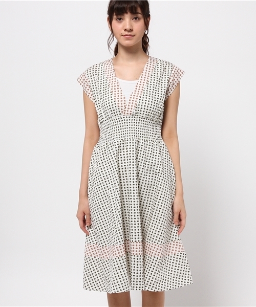 mystic（ミスティック）の「ペイズリー深Vワンピース（ワンピース・レディース・オフホワイト/レッド/ネイビー・ﾌﾘ-）」の13枚目の写真