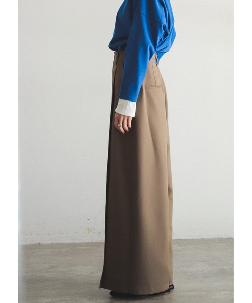 FIL DE FER（フィルデフェール）の「Peツイル　スーパーワイドパンツ（スラックス・レディース・カーキ/ネイビー・SMALL/MEDIUM）」の11枚目の写真