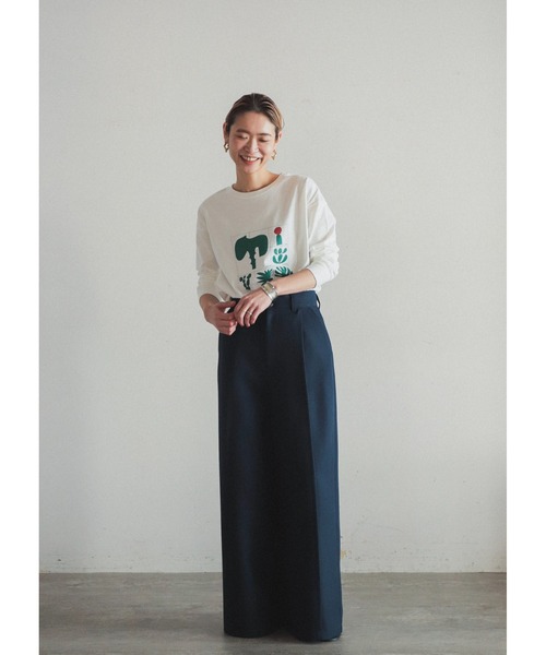 FIL DE FER（フィルデフェール）の「Peツイル　スーパーワイドパンツ（スラックス・レディース・カーキ/ネイビー・SMALL/MEDIUM）」の17枚目の写真