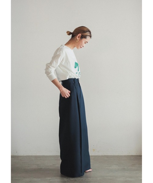 FIL DE FER（フィルデフェール）の「Peツイル　スーパーワイドパンツ（スラックス・レディース・カーキ/ネイビー・SMALL/MEDIUM）」の18枚目の写真