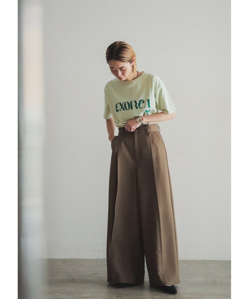 FIL DE FER（フィルデフェール）の「Peツイル　スーパーワイドパンツ（スラックス・レディース・カーキ/ネイビー・SMALL/MEDIUM）」の20枚目の写真