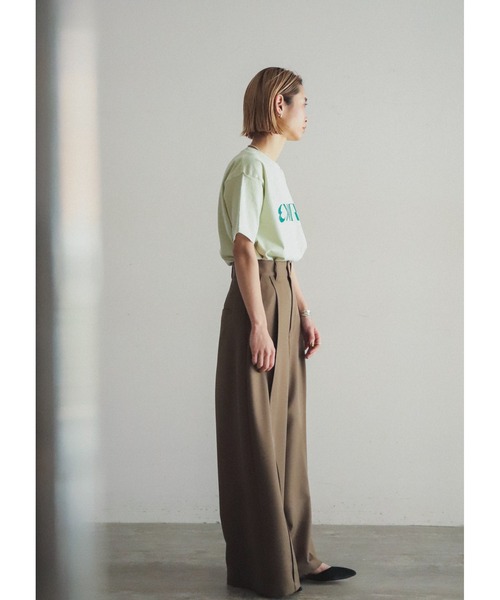 FIL DE FER（フィルデフェール）の「Peツイル　スーパーワイドパンツ（スラックス・レディース・カーキ/ネイビー・SMALL/MEDIUM）」の21枚目の写真