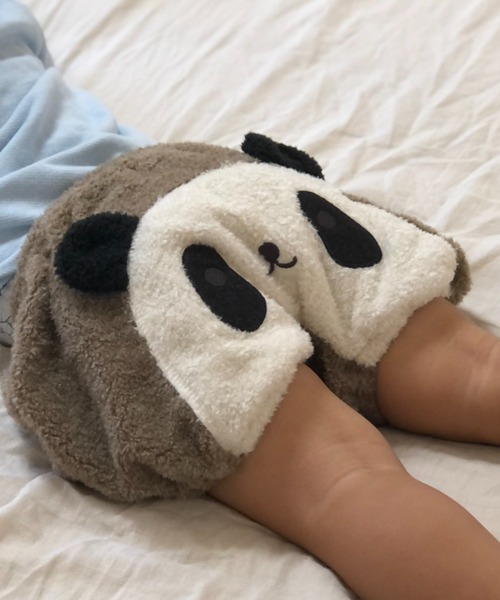 kids zoo(キッズズー)の「モケットボアブルマパンツ(その他パンツ・キッズ・ブラウン/ホワイト/ライトグレー・90/80/70)」の1枚目の写真