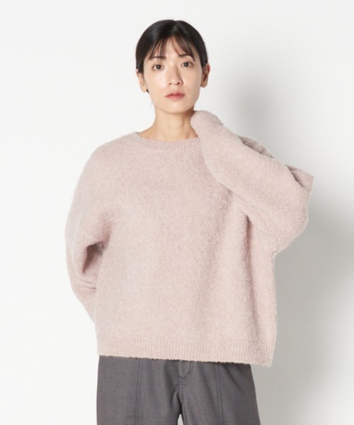 HELIOPOLE(エリオポール)の「MERANGE WOOL LOW GAUGE PO(ニット/セーター・レディース・ベージュ/ピンク/ネイビー・38)」の1枚目の写真