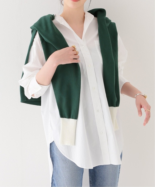 FRAMeWORK（フレームワーク）の「≪追加≫コットンロングシャツ2（シャツ/ブラウス・レディース・ホワイト/ブルー/ブラック・FREE）」の19枚目の写真