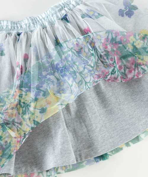 KP（ケーピー）の「花柄転写プリントチュールスカート(100～130)（スカート・キッズ・杢グレー/オフホワイト・110cm/100cm/120cm/130cm）」の11枚目の写真