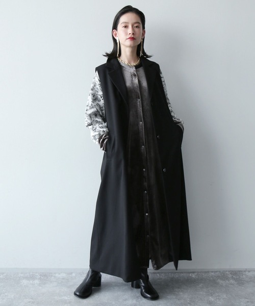 HARE（ハレ）の「2Pチェックボレロ＊ジレコート(HARE)（ステンカラー