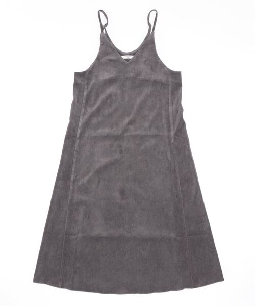 Samansa Mos2 blue（サマンサモスモスブルー）の「細コールキャミワンピース（ワンピース・レディース・キナリ/ブラウン/チャコールグレー・ﾌﾘ-）」の6枚目の写真