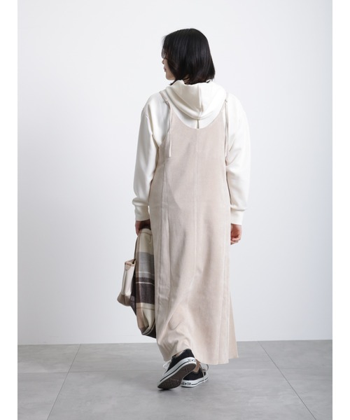 Samansa Mos2 blue（サマンサモスモスブルー）の「細コールキャミワンピース（ワンピース・レディース・キナリ/ブラウン/チャコールグレー・ﾌﾘ-）」の19枚目の写真