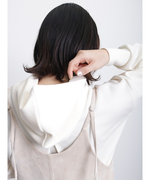 Samansa Mos2 blue（サマンサモスモスブルー）の「細コールキャミワンピース（ワンピース・レディース・キナリ/ブラウン/チャコールグレー・ﾌﾘ-）」の22枚目の写真