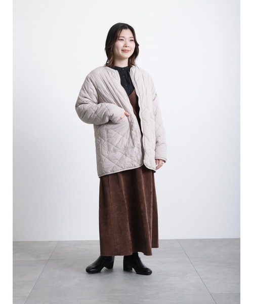 Samansa Mos2 blue（サマンサモスモスブルー）の「細コールキャミワンピース（ワンピース・レディース・キナリ/ブラウン/チャコールグレー・ﾌﾘ-）」の12枚目の写真