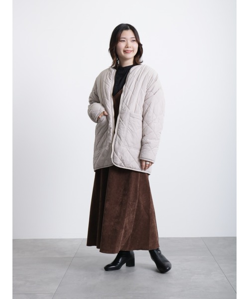 Samansa Mos2 blue（サマンサモスモスブルー）の「細コールキャミワンピース（ワンピース・レディース・キナリ/ブラウン/チャコールグレー・ﾌﾘ-）」の11枚目の写真