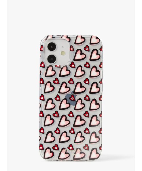 kate spade iPhone 14 ハート柄ケース Hearts Glitter I Phone 14 Pro Case | Kate Spade New York
