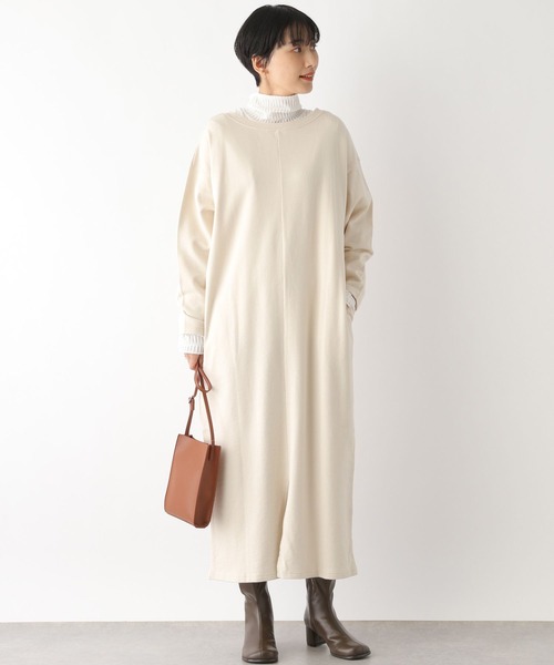 LEPSIM(レプシィム)の「ゼンゴギピグメントワンピース 174694(ワンピース・レディース・アイボリー/チャコールグレー・FREE)」の17枚目の写真