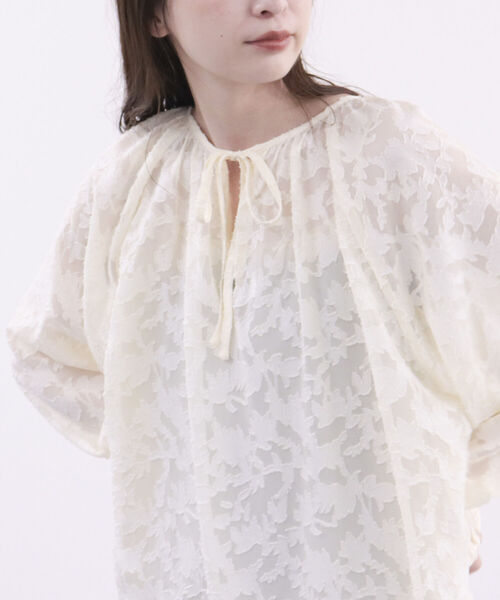 fredy emue（フレディエミュ）の「【オケージョンアイテム】ジャガードシアーワンピース（ワンピース・レディース・ブラック/アイボリー・36/38）」の16枚目の写真