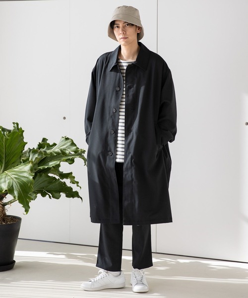 LAKOLE（ラコレ）の「カルゼステンカラーコート / 179024（ステンカラーコート・メンズ・ベージュ/ライトグレー/ブラック・MEDIUM/LARGE）」の8枚目の写真