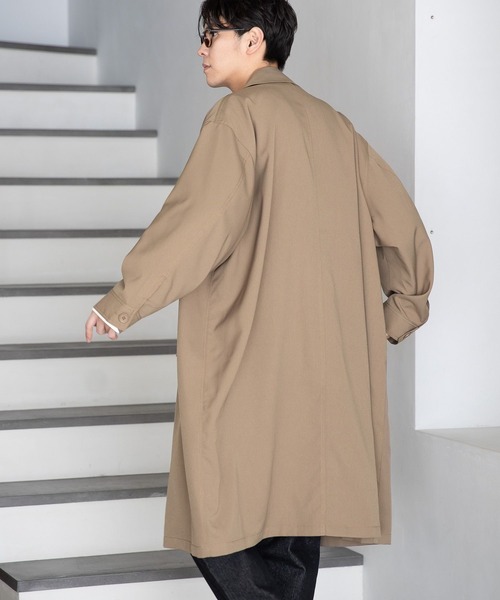 LAKOLE（ラコレ）の「カルゼステンカラーコート / 179024（ステンカラーコート・メンズ・ベージュ/ライトグレー/ブラック・MEDIUM/LARGE）」の17枚目の写真