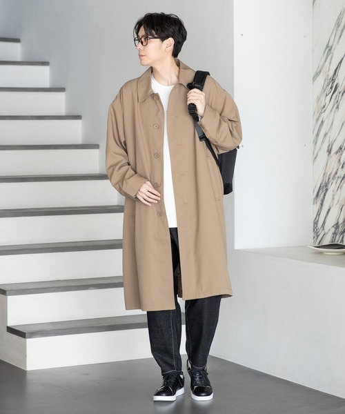 トリココムデギャルソン　ベージュ ステンカラーコート M COMME des GARCONS HOMME（コムデギャルソンオム）ステンカラーコート