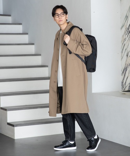 LAKOLE（ラコレ）の「カルゼステンカラーコート / 179024（ステンカラーコート・メンズ・ベージュ/ライトグレー/ブラック・MEDIUM/LARGE）」の21枚目の写真