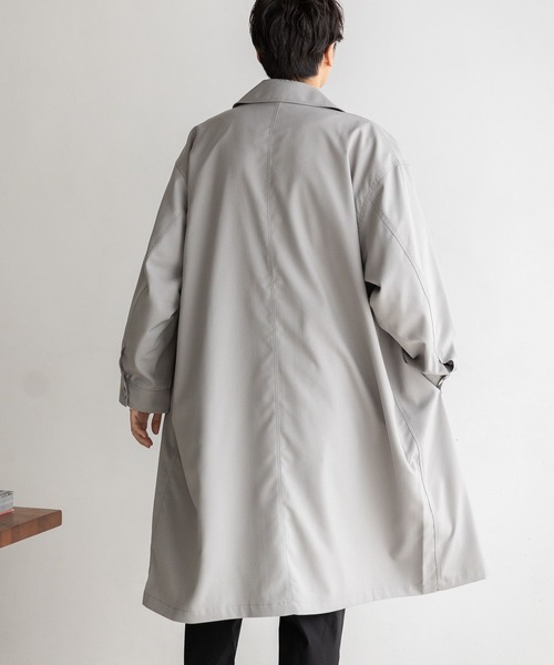 LAKOLE（ラコレ）の「カルゼステンカラーコート / 179024（ステンカラーコート・メンズ・ベージュ/ライトグレー/ブラック・MEDIUM/LARGE）」の12枚目の写真