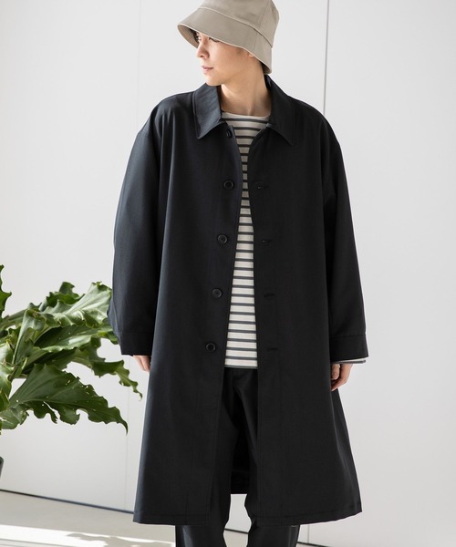 LAKOLE（ラコレ）の「カルゼステンカラーコート / 179024（ステンカラーコート・メンズ・ベージュ/ライトグレー/ブラック・MEDIUM/LARGE）」の4枚目の写真