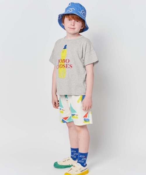 BOBO CHOSES(ボボショーズ)の「Yellow Squid T-shirt(Tシャツ/カットソー・キッズ・ライトグレー・4-5Y/2-3Y/6-7y/10-11y/8-9y)」の3枚目の写真