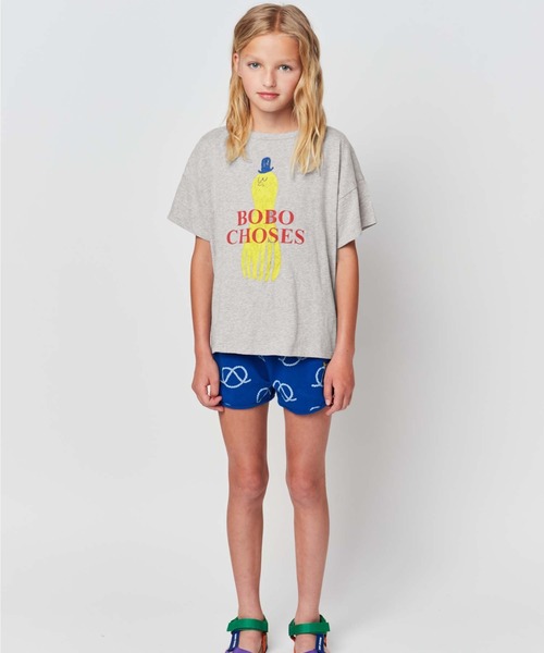 BOBO CHOSES(ボボショーズ)の「Yellow Squid T-shirt(Tシャツ/カットソー・キッズ・ライトグレー・4-5Y/2-3Y/6-7y/10-11y/8-9y)」の9枚目の写真