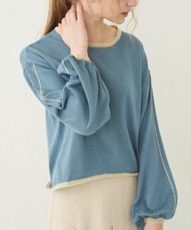 idem | piping volume sleeve knit/配色ニットトップス(ニット/セーター)
