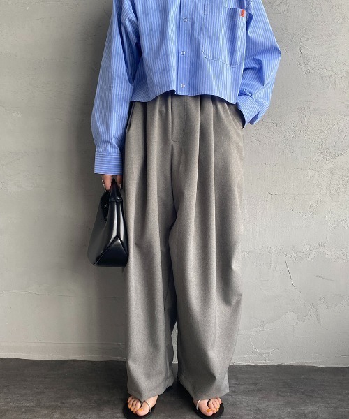 mizuiroind（ミズイロインド）の「[mizuiro ind/ミズイロインド] ワイドカーゴパンツ（その他パンツ・レディース・ブラック/グレー・F）」の18枚目の写真